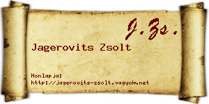 Jagerovits Zsolt névjegykártya